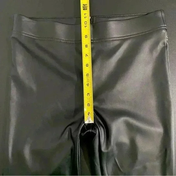 LOFT New Faux Leather Bi Stretch Leggings Black Size 8 Medium - Picture 10 of 14